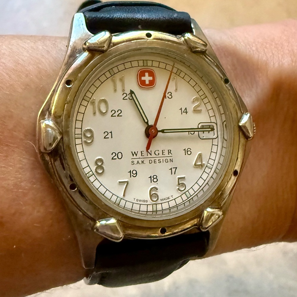 Wenger Classic Silver and Black Timepiece